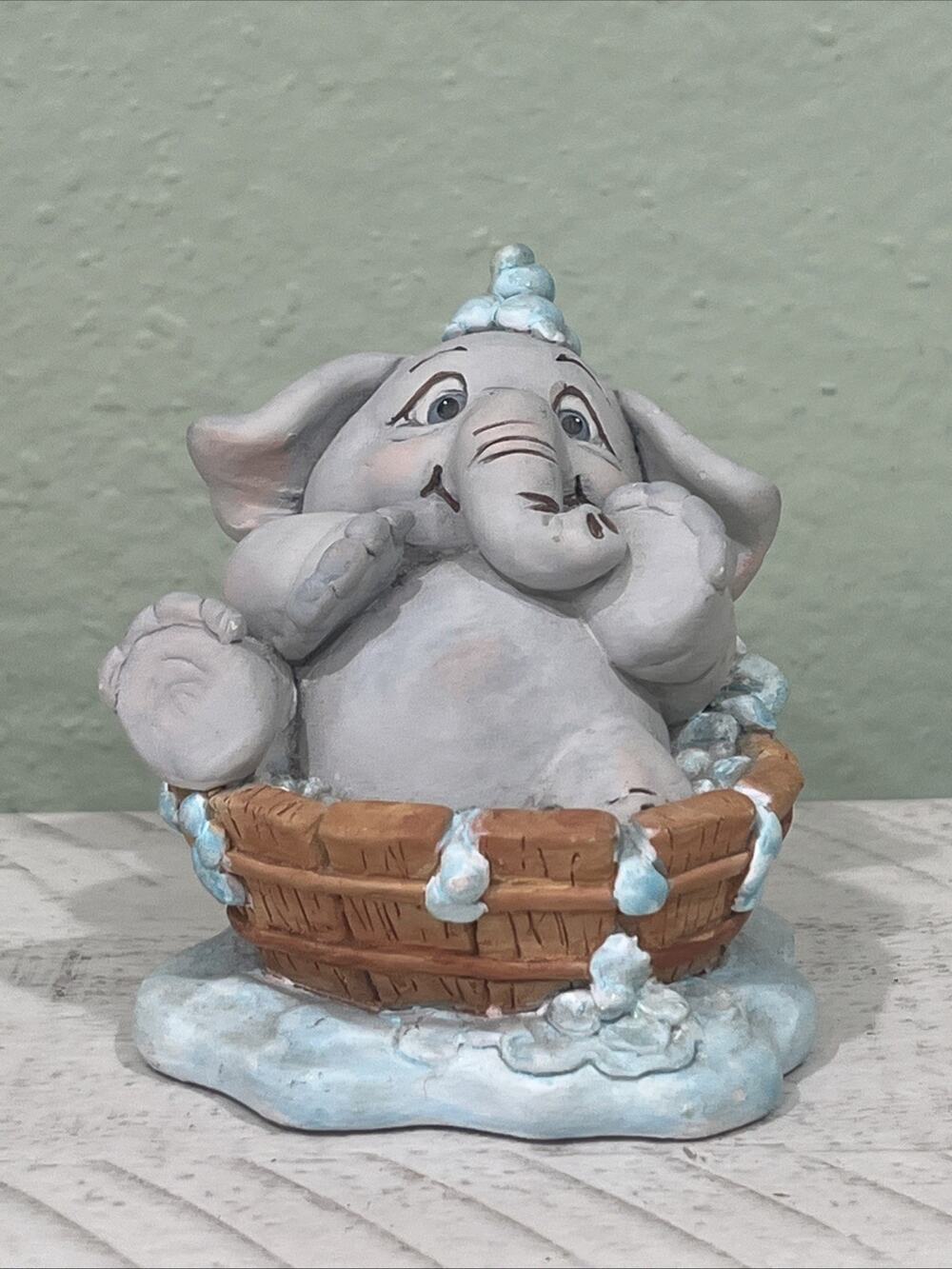 Dreamsicles Elephant In Bubble Bath, 1998, Signed Kristen, 3"X3"X3"